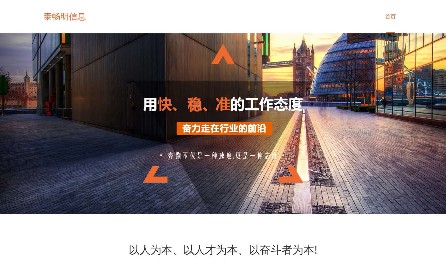 泰畅明信息 页面快照